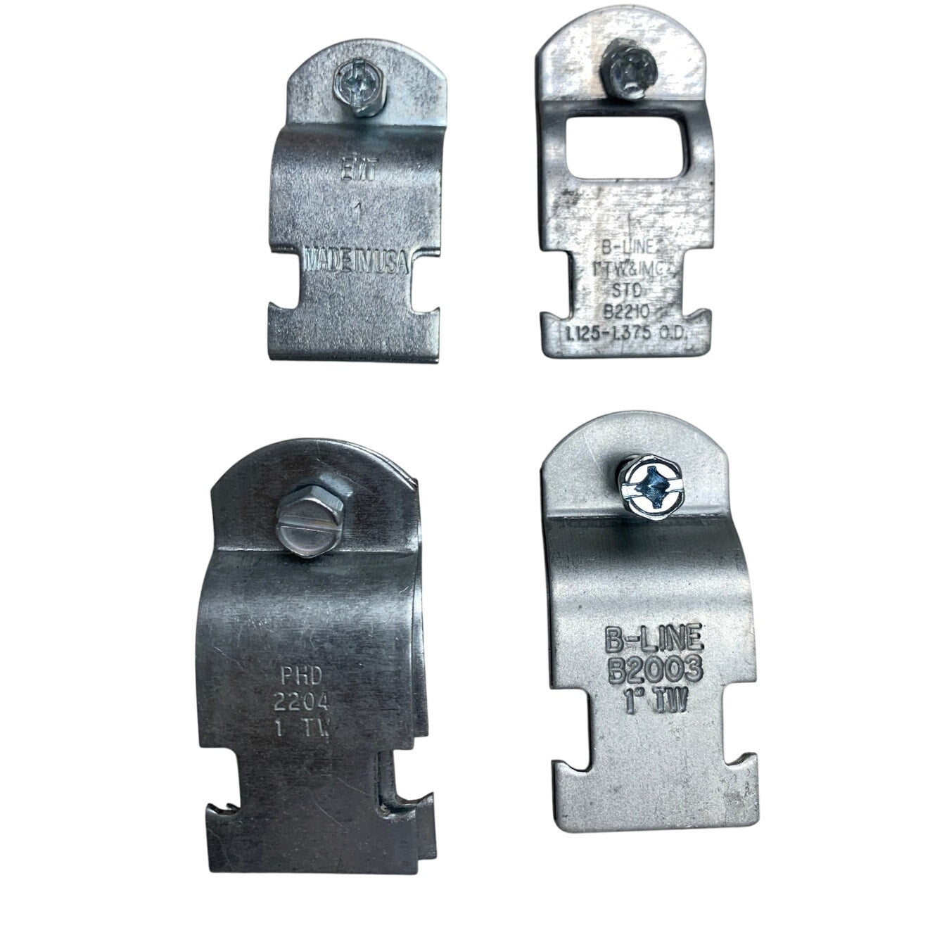 4 New Open Box 1" EMT Metal Pipe Strut Sets w Hardware