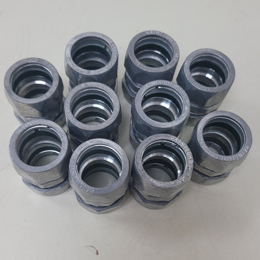 10 New Raintight 1.25"  D-Cast Zinc Compression Coupling for Raintight EMT