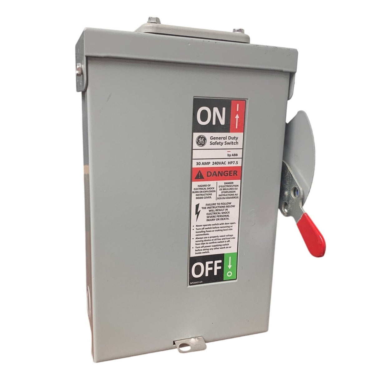New GE General Electric 30 AMP General Duty Safety Switch GDSS Electrical Box