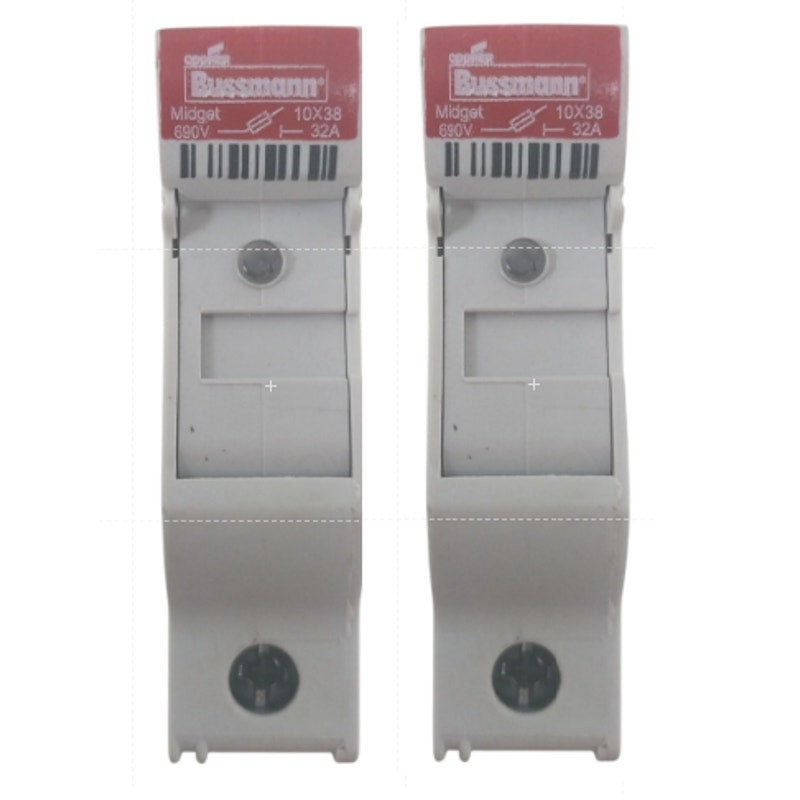 2 New Cooper Bussmann CHM 30 Amp Photovoltaic PV Fuse Holders Open Box
