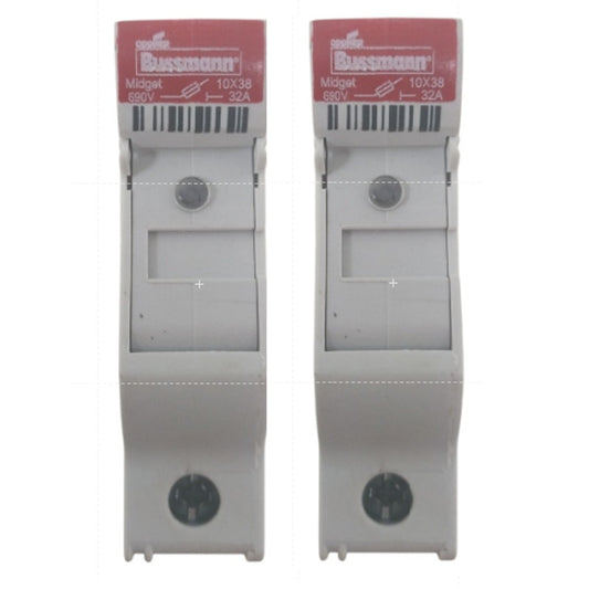 2 New Cooper Bussmann CHM 30 Amp Photovoltaic PV Fuse Holders Open Box