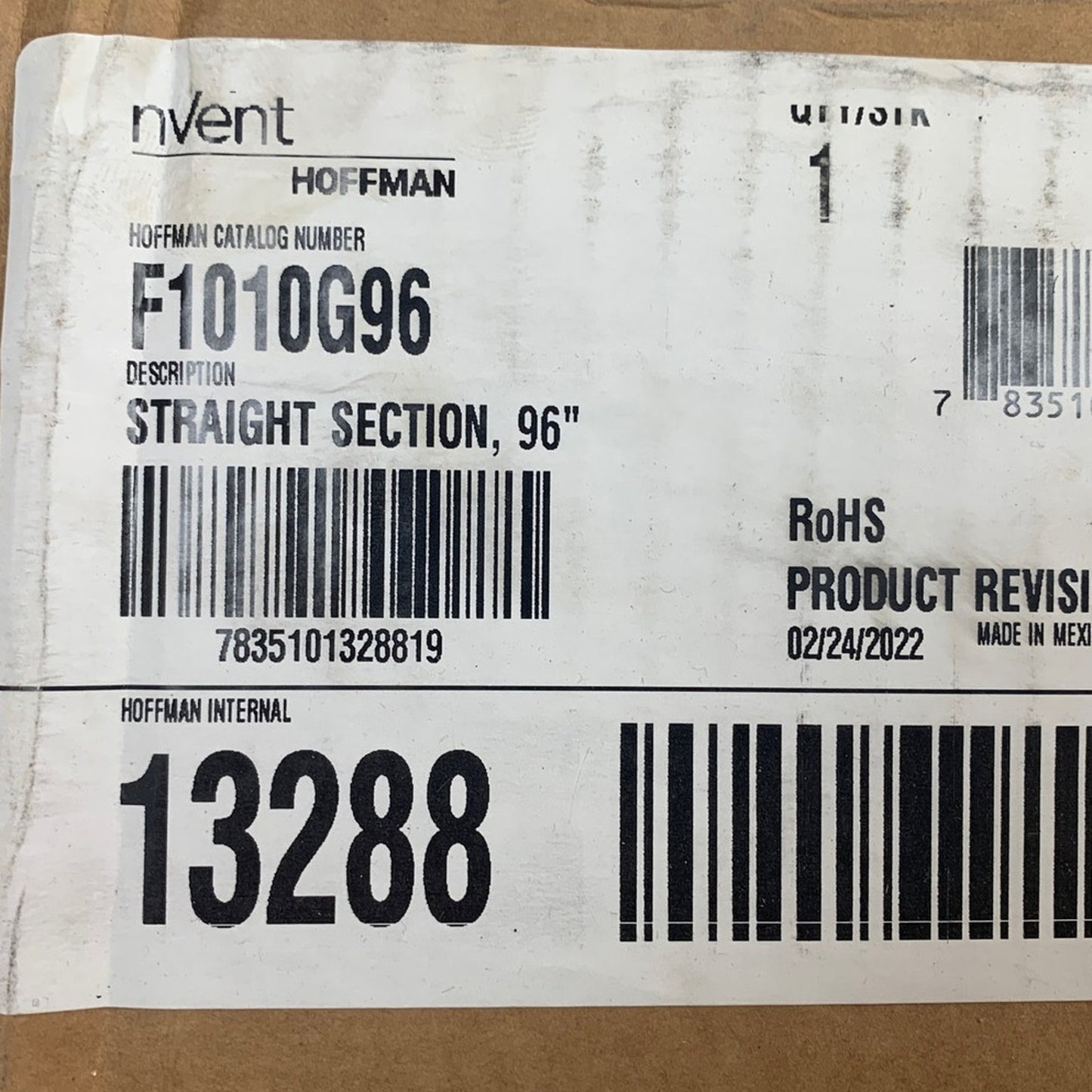 New Nvent Aluminum Wire Raceway Trough 96" by 10” by 10” Original Box