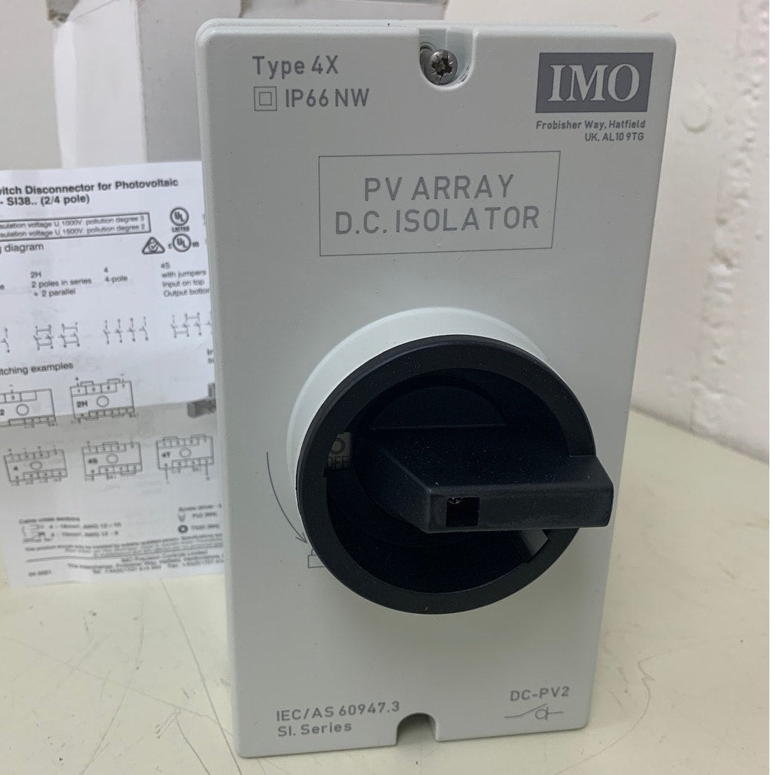 New IMO PV Array DC Isolater Type 4X SI16-PEL64R-2 Main Switch 2 Pole Off/On