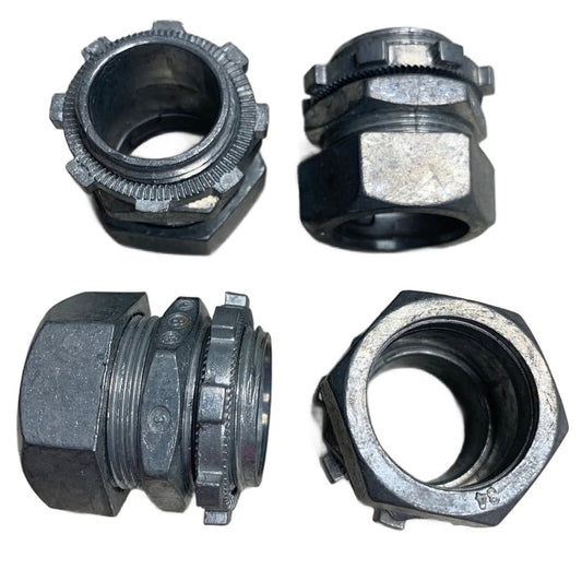 4 New Open Box 3/4" EMT Compression Concrete Tight Connectors