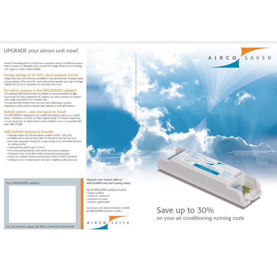 New Aircosaver Energy Saver for Residential & Commercial Air Conditioning Units